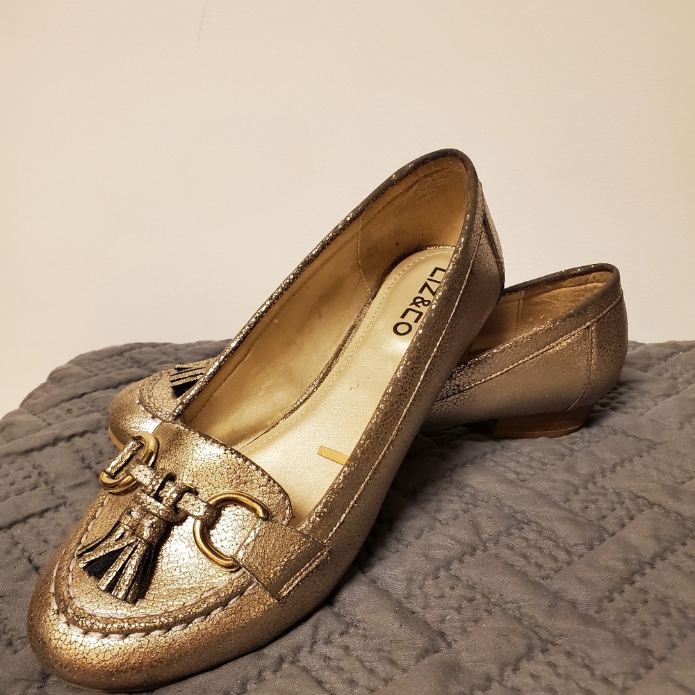 Pewter Silver Distressed Loafers